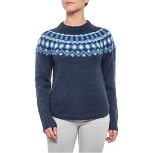 NWT Kari Traa Ringheim Knit Sweater Blue fair isle sz XS